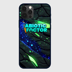 Чехол для iPhone 12 Pro Abiotic Factor logo bright neon, цвет: 3D-черный