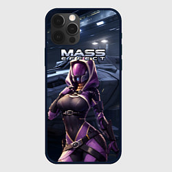 Чехол для iPhone 12 Pro Mass Effect ТалиЗора и космический корабль, цвет: 3D-черный