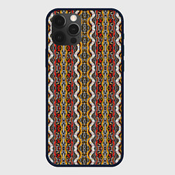 Чехол для iPhone 12 Pro Оранжевые африканские волны, цвет: 3D-черный