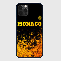 Чехол для iPhone 12 Pro Monaco - gold gradient посередине, цвет: 3D-черный