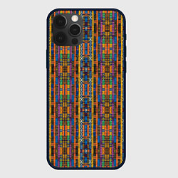 Чехол для iPhone 12 Pro Полоски африканские яркие, цвет: 3D-черный