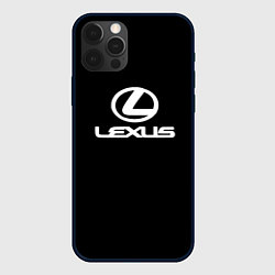 Чехол для iPhone 12 Pro Lexus white logo, цвет: 3D-черный