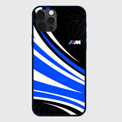 Чехол iPhone 12 Pro BMW M - синие волны