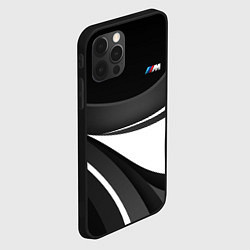 Чехол для iPhone 12 Pro BMW M - монохромный, цвет: 3D-черный — фото 2