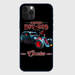 Чехол для iPhone 12 Pro Кастомный хотрод, цвет: 3D-черный