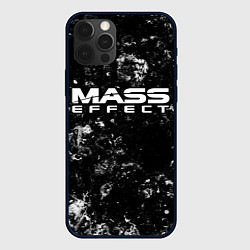 Чехол для iPhone 12 Pro Mass Effect black ice, цвет: 3D-черный