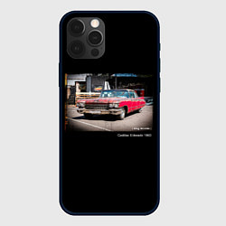 Чехол для iPhone 12 Pro Ретро автомобиль Cadillac Eldorado 1960 года, цвет: 3D-черный