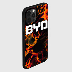 Чехол для iPhone 12 Pro BYD red lava, цвет: 3D-черный — фото 2