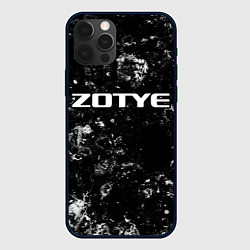 Чехол для iPhone 12 Pro Zotye black ice, цвет: 3D-черный