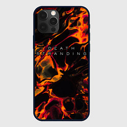 Чехол для iPhone 12 Pro Death Stranding red lava, цвет: 3D-черный