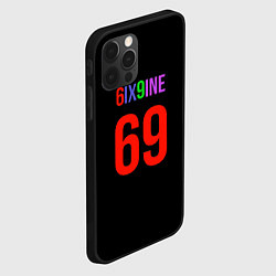 Чехол для iPhone 12 Pro 6ix9ine logo, цвет: 3D-черный — фото 2