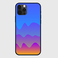 Чехол для iPhone 12 Pro Волнистые линии с эффектом, цвет: 3D-черный