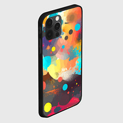 Чехол для iPhone 12 Pro Акварельная абстракция - нейросеть, цвет: 3D-черный — фото 2