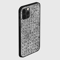 Чехол для iPhone 12 Pro Серый текстурированный кубики, цвет: 3D-черный — фото 2