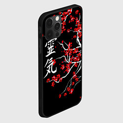 Чехол для iPhone 12 Pro Цветы сакуры, цвет: 3D-черный — фото 2