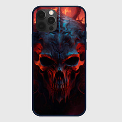 Чехол iPhone 12 Pro Demon skull with horns