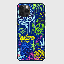 Чехол для iPhone 12 Pro Урбанизм и граффити, цвет: 3D-черный