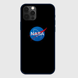 Чехол iPhone 12 Pro Nasa logo space blue