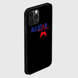 Чехол для iPhone 12 Pro All stars logo, цвет: 3D-черный — фото 2
