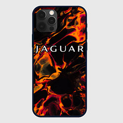 Чехол для iPhone 12 Pro Jaguar red lava, цвет: 3D-черный