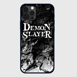 Чехол iPhone 12 Pro Demon Slayer black graphite