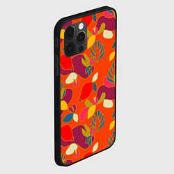 Чехол для iPhone 12 Pro Яркие ягодки-листочки, цвет: 3D-черный — фото 2