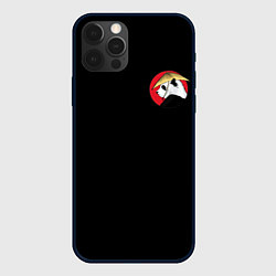 Чехол для iPhone 12 Pro Кунгфу панда круглый значок, цвет: 3D-черный
