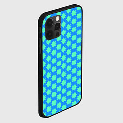 Чехол для iPhone 12 Pro Паттерн голубые звездочки, цвет: 3D-черный — фото 2