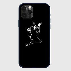 Чехол для iPhone 12 Pro Kizaru white logo, цвет: 3D-черный