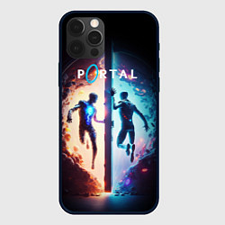 Чехол для iPhone 12 Pro Portal люди в прыжке, цвет: 3D-черный