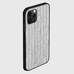 Чехол для iPhone 12 Pro Текстура серого камня, цвет: 3D-черный — фото 2