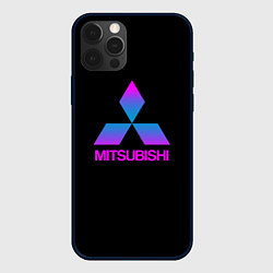 Чехол для iPhone 12 Pro Mitsubishi gradient, цвет: 3D-черный