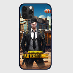 Чехол для iPhone 12 Pro PUBG mobile персонаж в костюме, цвет: 3D-черный