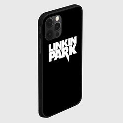 Чехол для iPhone 12 Pro Lnkin park logo white, цвет: 3D-черный — фото 2