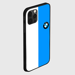 Чехол для iPhone 12 Pro BMW sport blue white, цвет: 3D-черный — фото 2