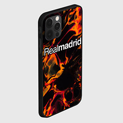 Чехол для iPhone 12 Pro Real Madrid red lava, цвет: 3D-черный — фото 2
