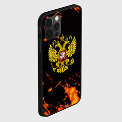 Чехол для iPhone 12 Pro Россия огненные краски, цвет: 3D-черный — фото 2