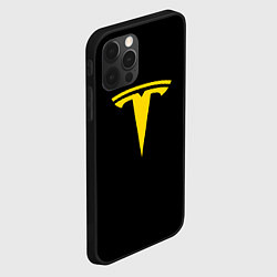 Чехол для iPhone 12 Pro Tesla yellow, цвет: 3D-черный — фото 2