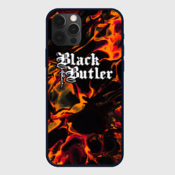 Чехол для iPhone 12 Pro Black Butler red lava, цвет: 3D-черный