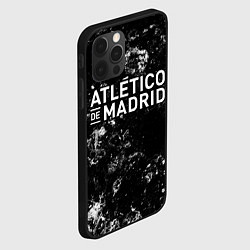 Чехол для iPhone 12 Pro Atletico Madrid black ice, цвет: 3D-черный — фото 2