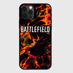 Чехол iPhone 12 Pro Battlefield red lava