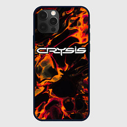 Чехол для iPhone 12 Pro Crysis red lava, цвет: 3D-черный