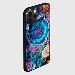 Чехол для iPhone 12 Pro Вязаные цветы - пэчворк, цвет: 3D-черный — фото 2