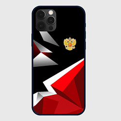 Чехол iPhone 12 Pro Russia uniform - красный и черный