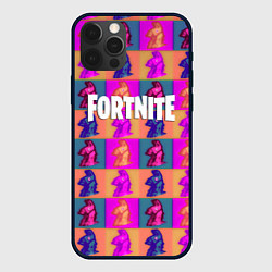 Чехол для iPhone 12 Pro Fortnite logo pattern game, цвет: 3D-черный