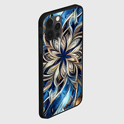 Чехол для iPhone 12 Pro Джинса и цветочный орнамент - нейросеть, цвет: 3D-черный — фото 2