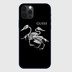 Чехол для iPhone 12 Pro Gussi - two skeletons of a goose, цвет: 3D-черный