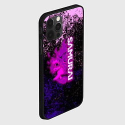 Чехол для iPhone 12 Pro Samurai neon logo краски, цвет: 3D-черный — фото 2