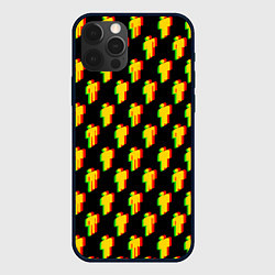 Чехол iPhone 12 Pro Billie Eilish glitch pattern