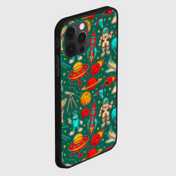 Чехол для iPhone 12 Pro Космические персонажи, цвет: 3D-черный — фото 2